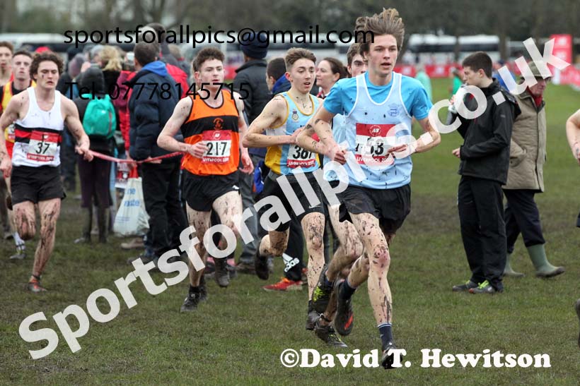 Senior boys, 2020 New Balance English Schools Champs., Sefton Park, Liverpool. Photo: David T. Hewitson/Sports for All Pics